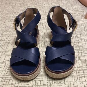 MICHAEL Michael Kors Navy Cross-Strap Sandals